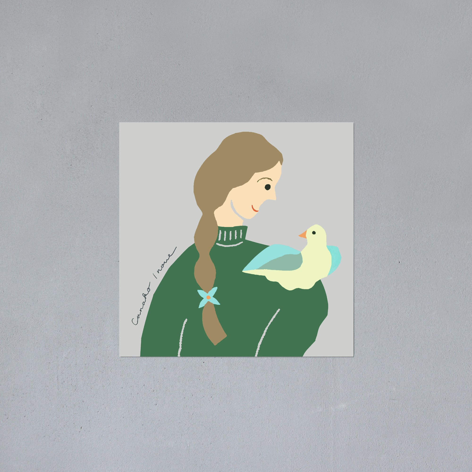 ポスター 15cm / CI-Bird on shoulder – BIRDS' WORDS