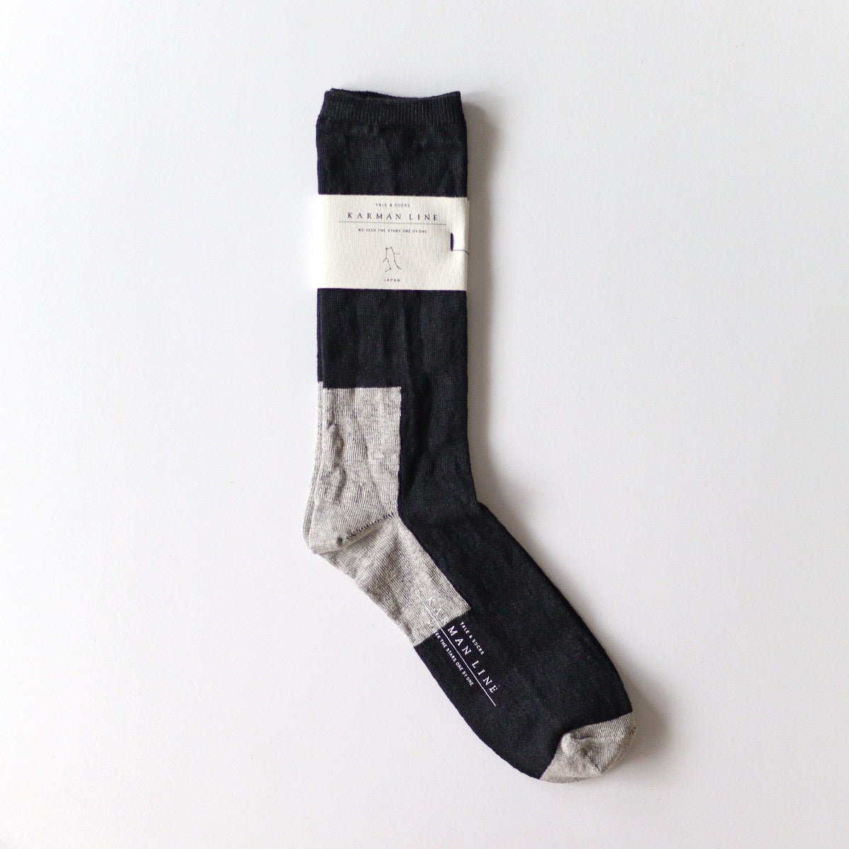 GEMINI /26-28cm 双子座 踵・爪先 配色ソックス(リネン)