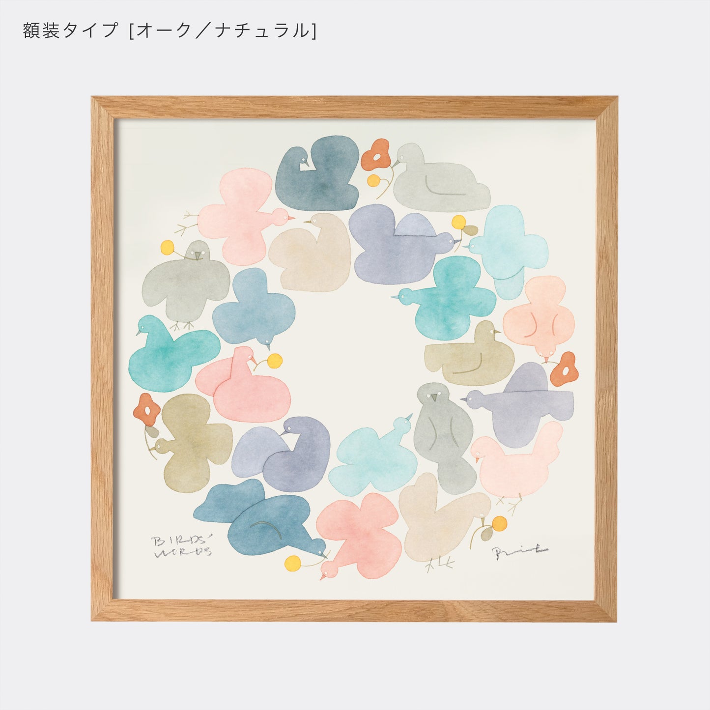 ポスター 30cm / BIRDS WREATH