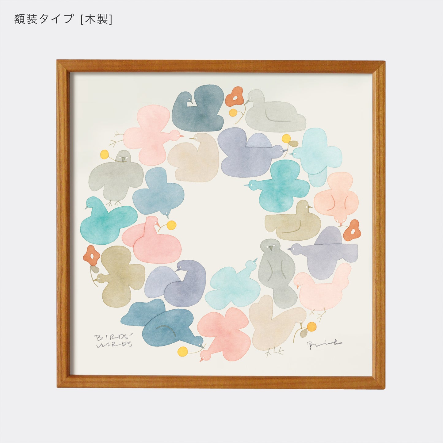 ポスター 30cm / BIRDS WREATH