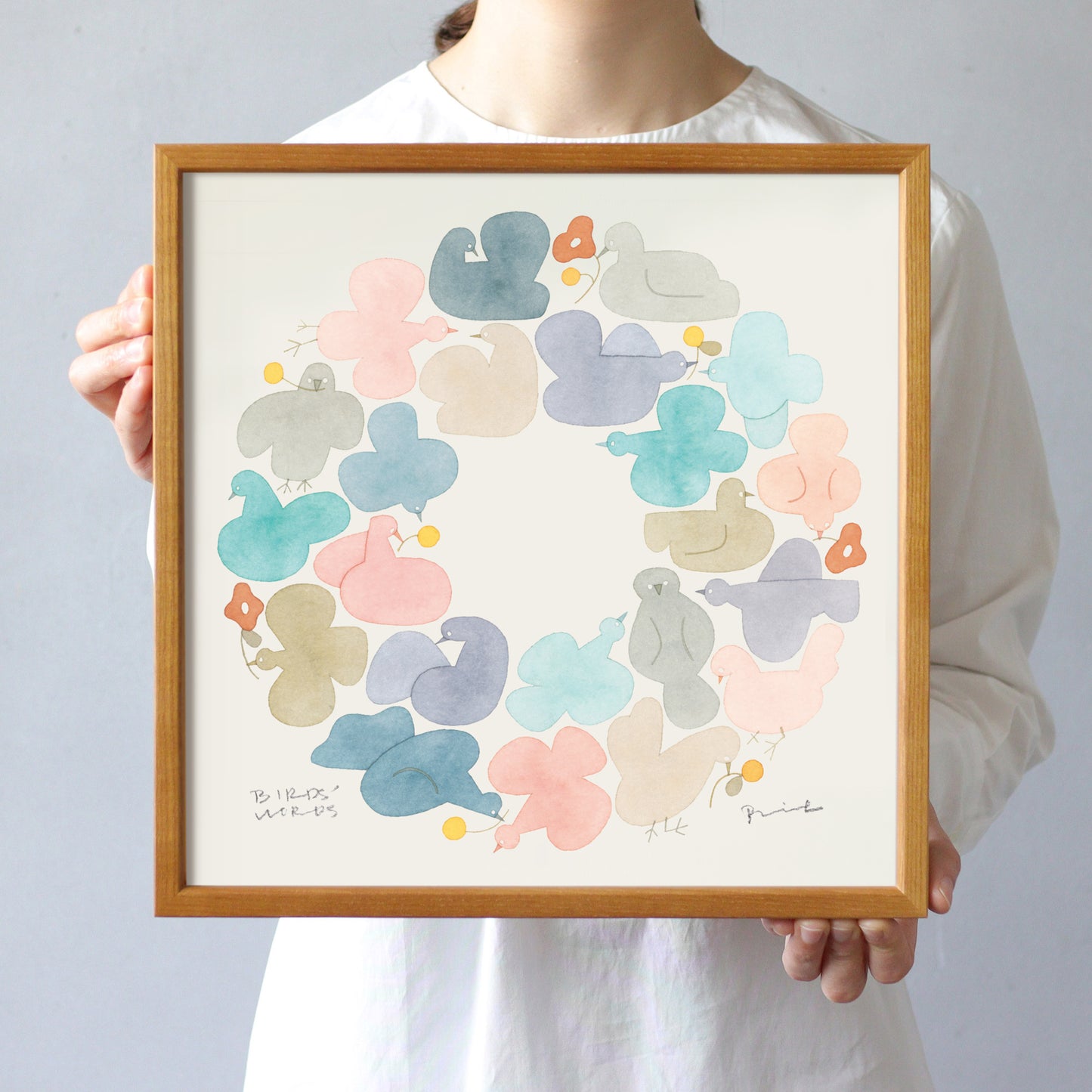 ポスター 30cm / BIRDS WREATH