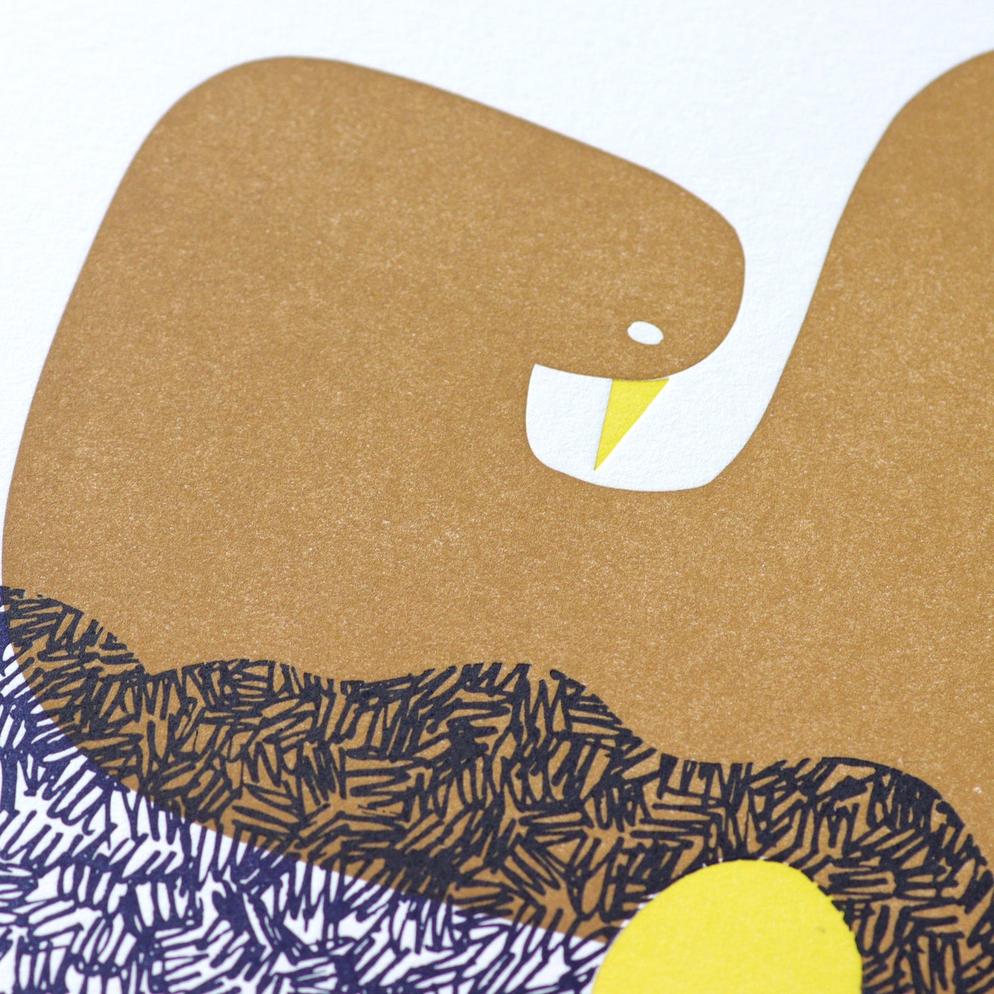 LETTER PRESS POSTER / bird's nest