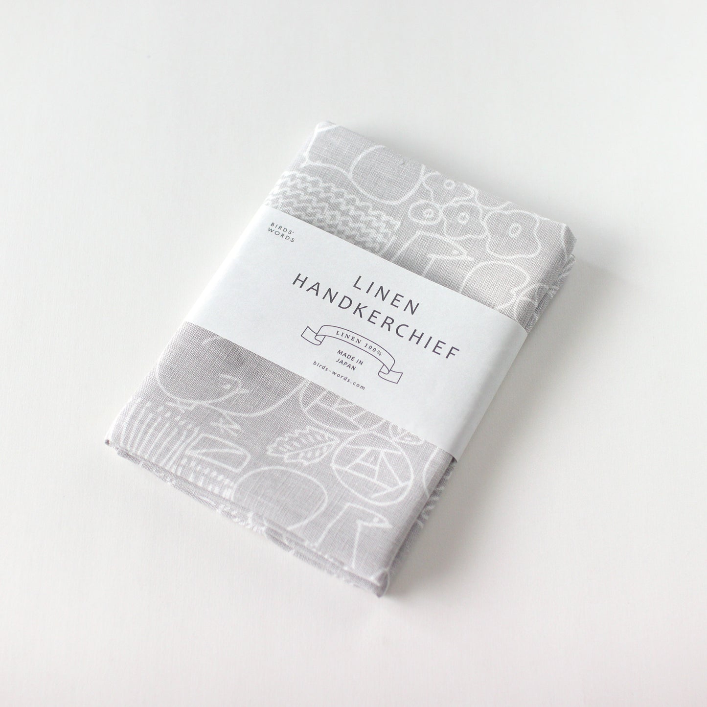 LINEN HANDKERCHIEF / BIRDS & FLOWERS