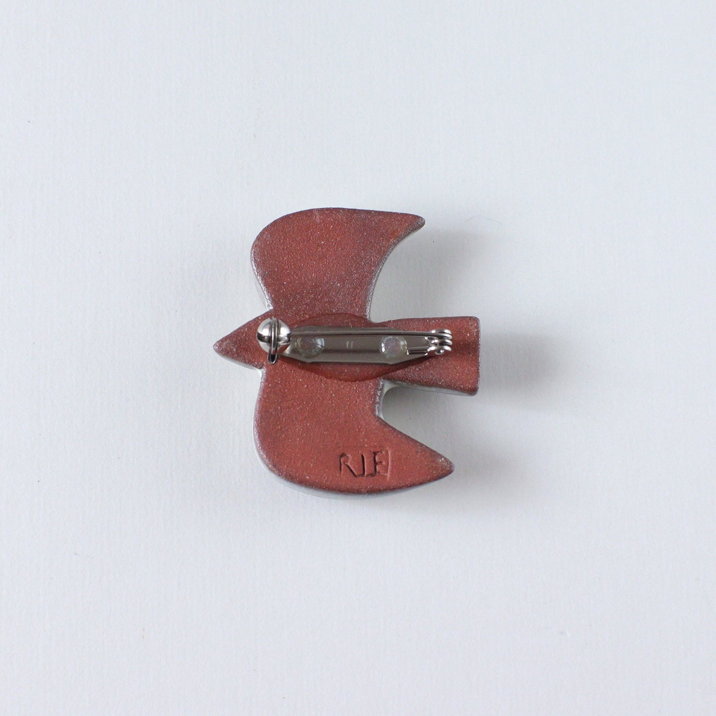 BIRD TILE BROOCH <WH/BR>