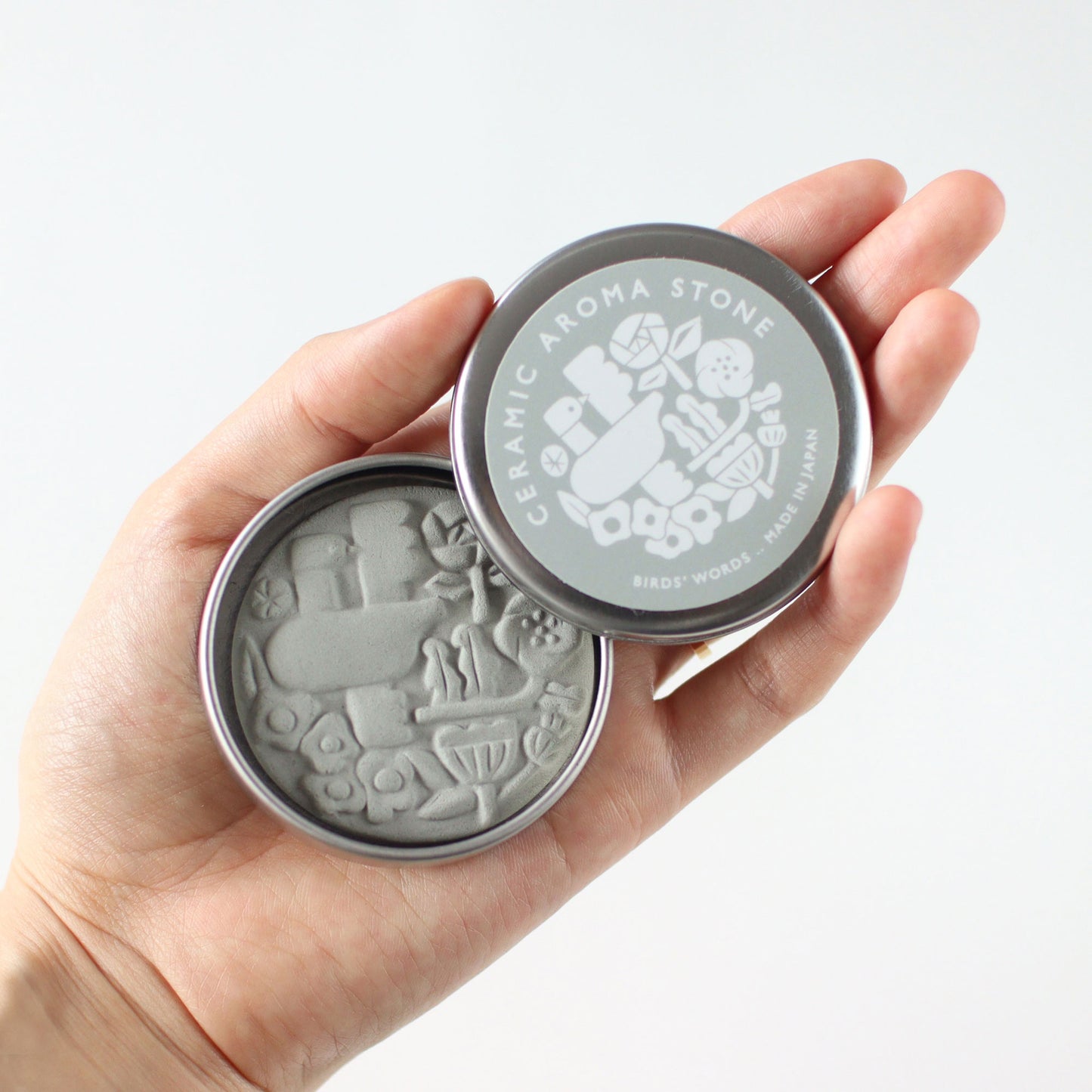 CERAMIC AROMA STONE / BIRDS & FLOWERS
