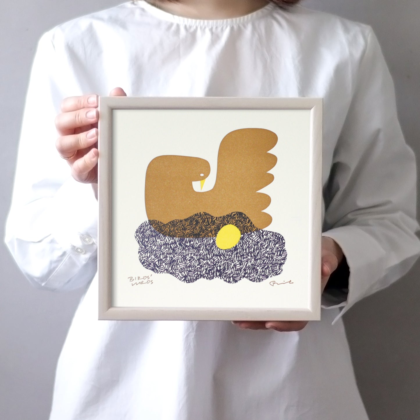 LETTER PRESS POSTER / bird's nest