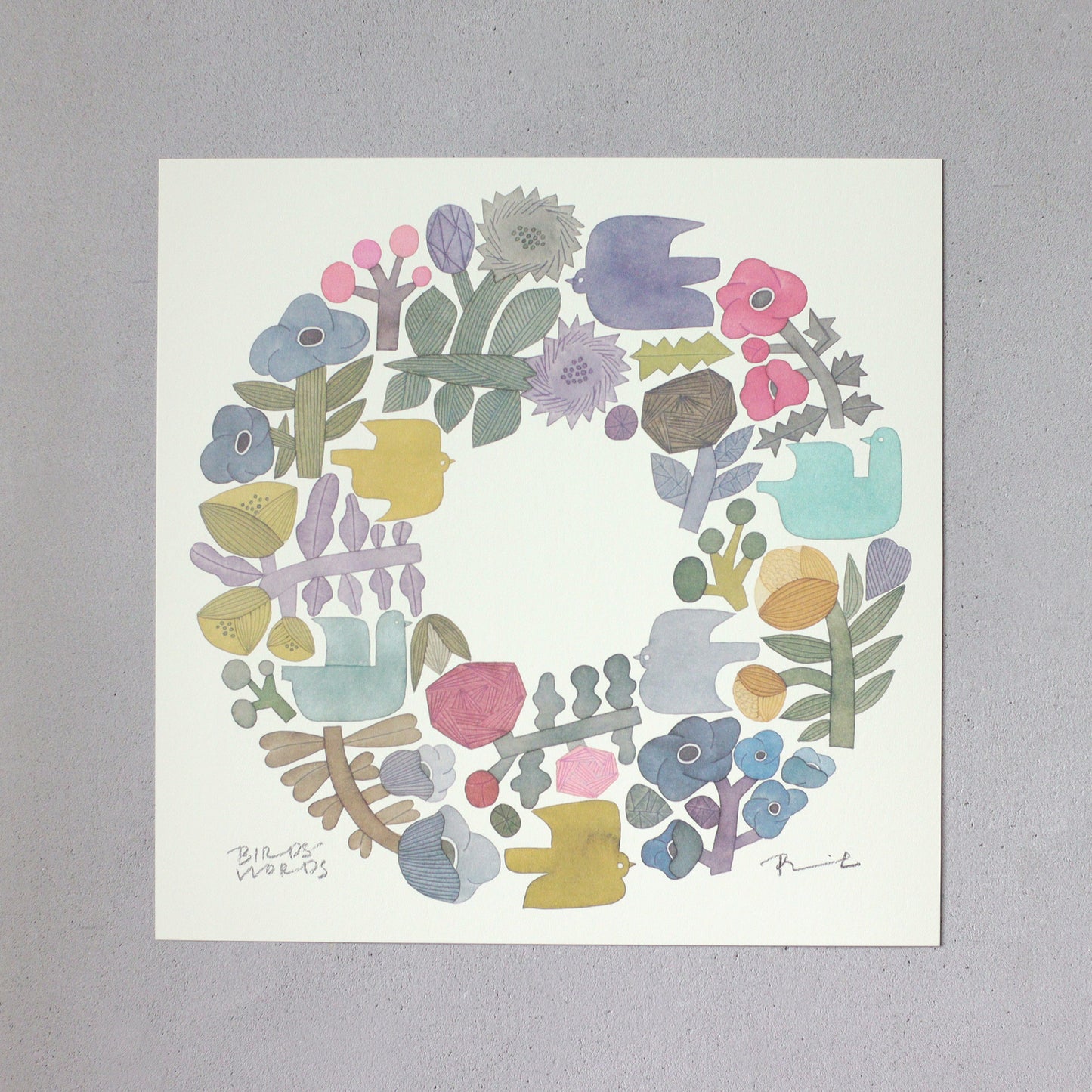 ポスター 30cm / SHABBY WREATH
