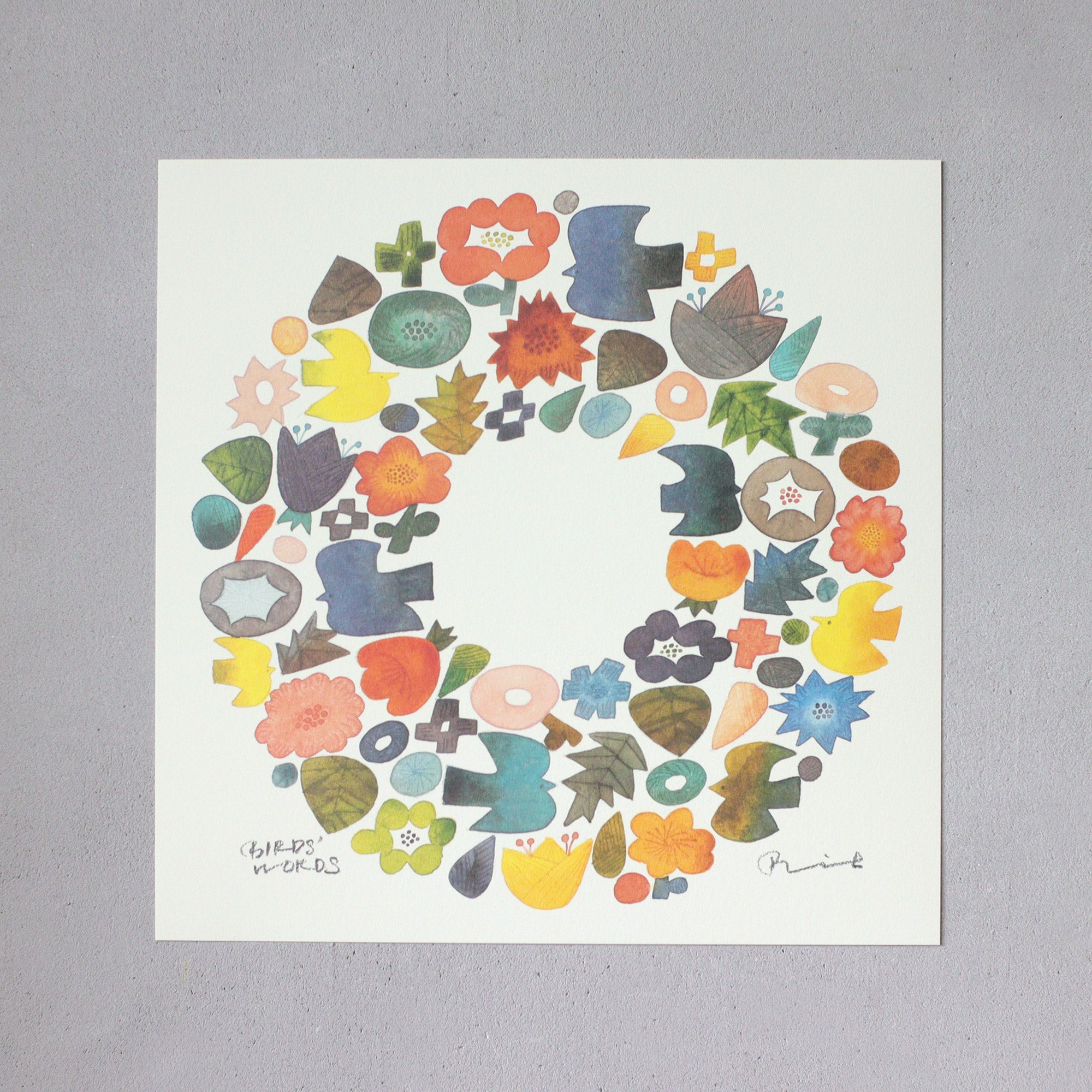 ポスター 30cm / WREATH – BIRDS' WORDS