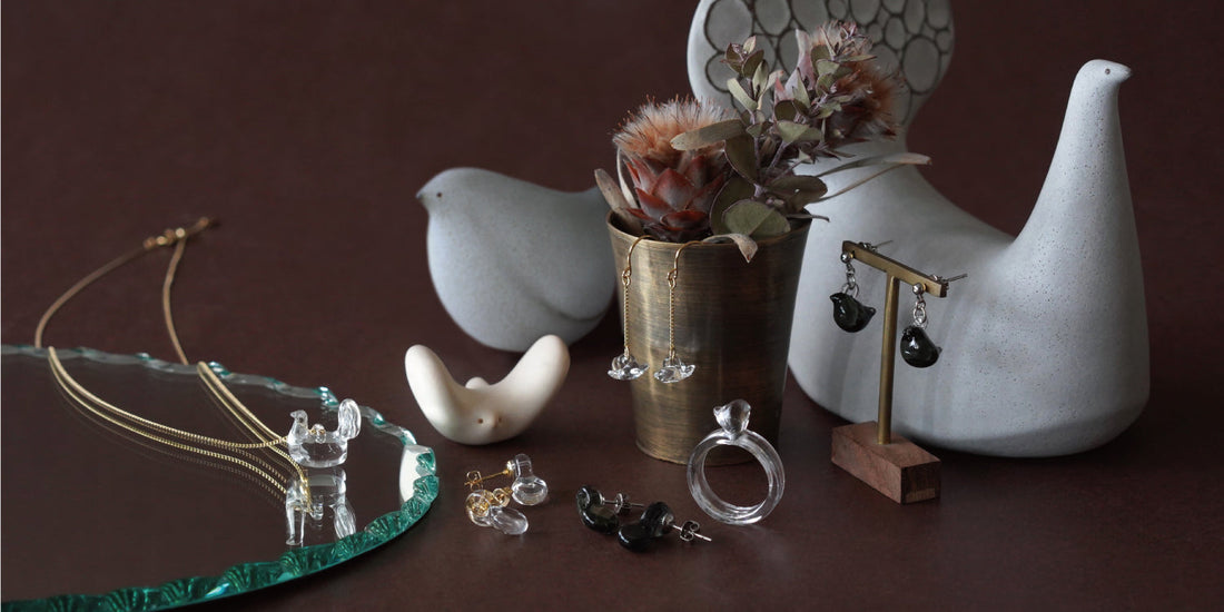 HARIO Lampwork Factory×BIRDS' WORDS ガラスのアクセサリー