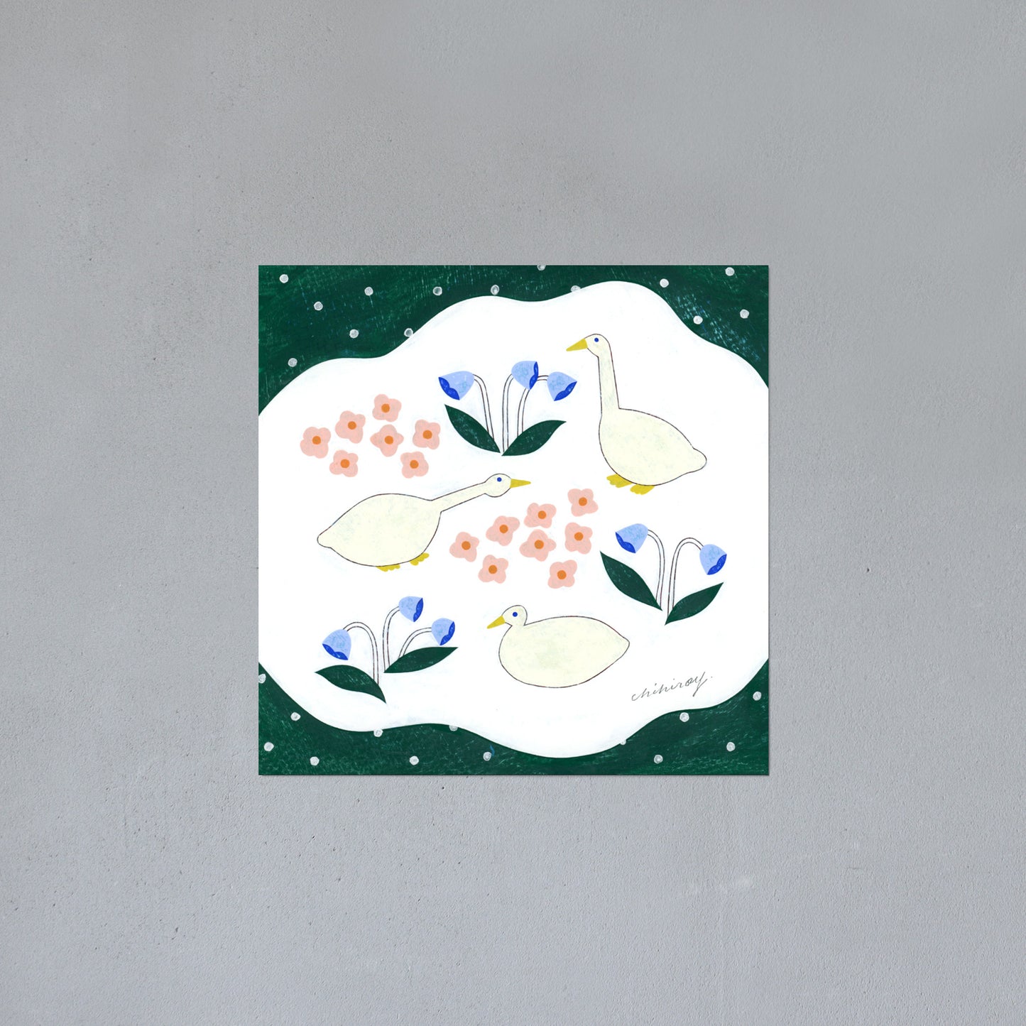 ポスター 15cm / YC-snowy day