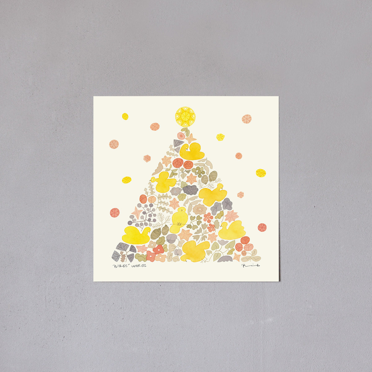 ポスター 15cm / TWINKLE TREE [warm]