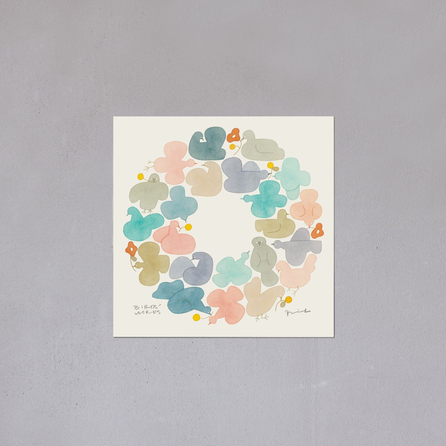 ポスター 15cm / BIRDS WREATH