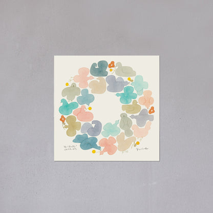 ポスター 15cm / BIRDS WREATH