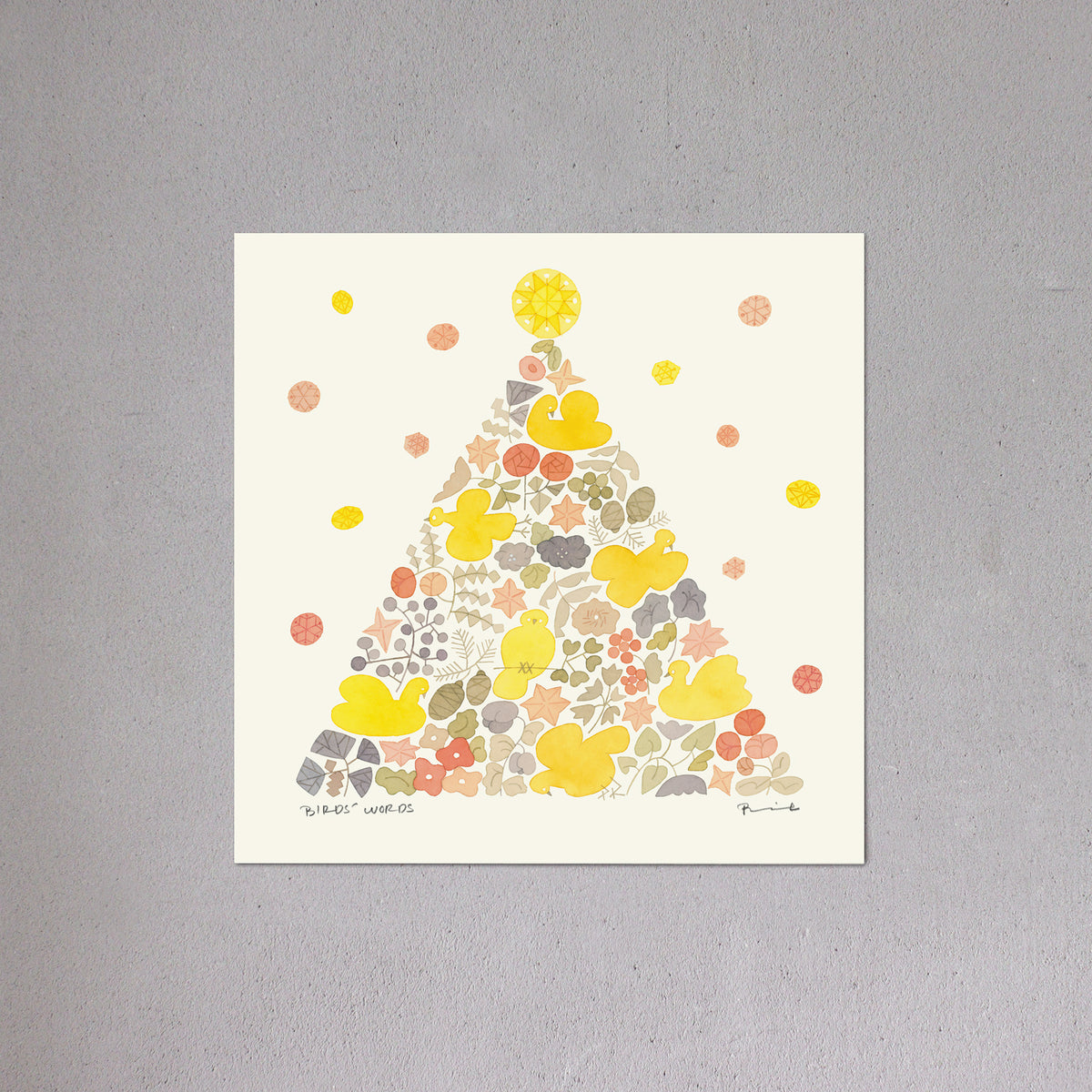 ポスター 20cm / TWINKLE TREE [warm]
