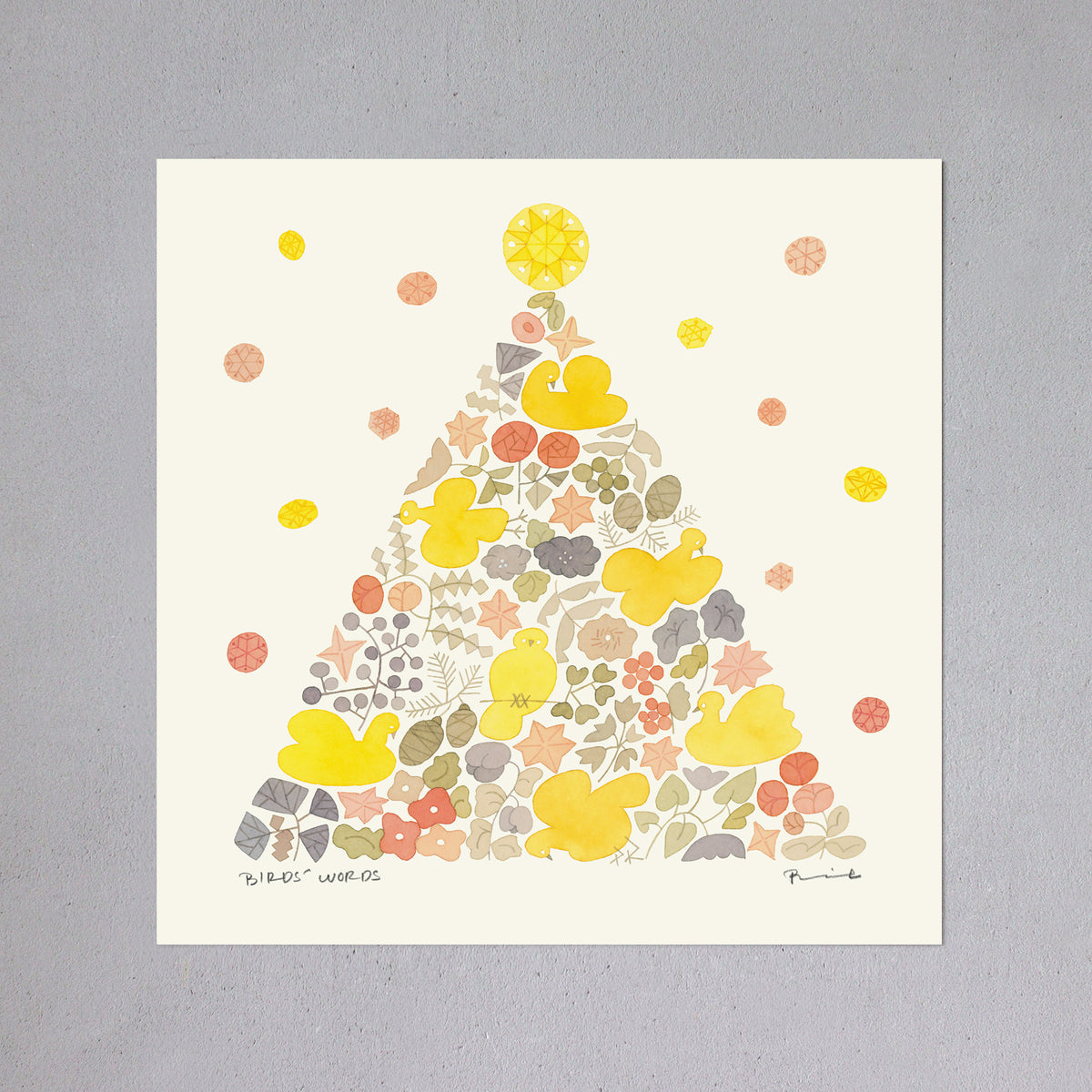 ポスター 30cm / TWINKLE TREE [warm]