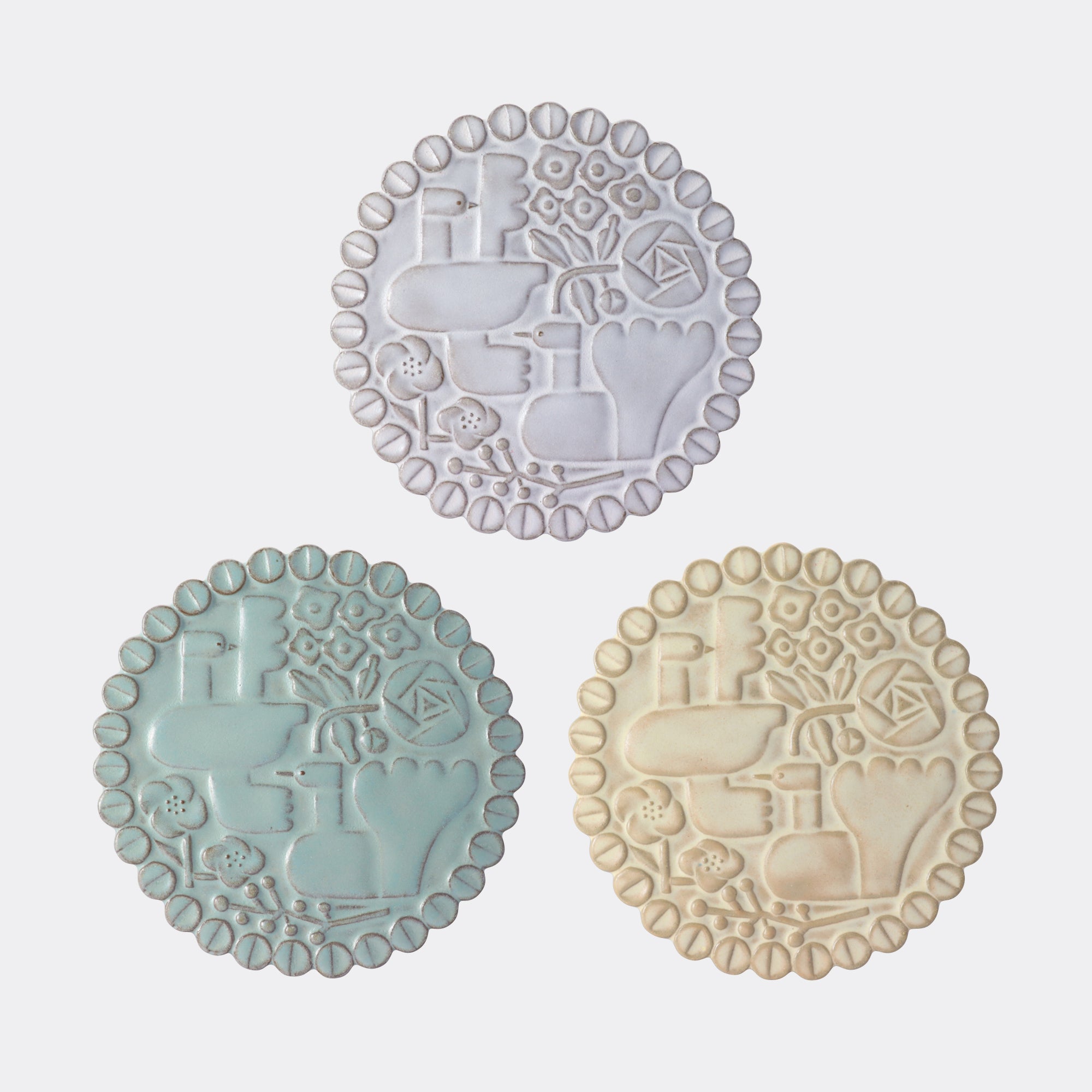 その他 BIRDS' WORDS | CERAMIC PLATE WREATH CERAMIC RELIEF PLATE / CIRCLE – BIRDS' WORDS