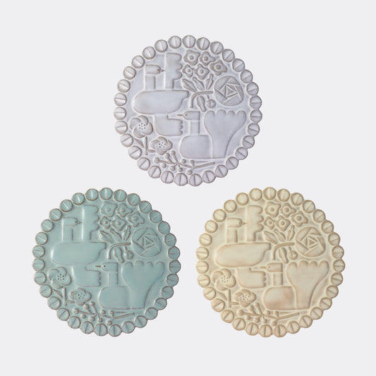 CERAMIC RELIEF PLATE / CIRCLE