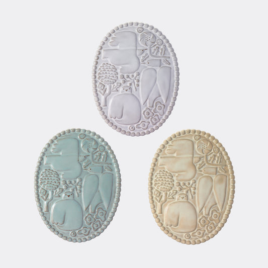 CERAMIC RELIEF PLATE / ELLIPSE