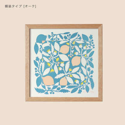 LETTER PRESS POSTER [YASUHARA CHIHIRO] YC-lemon tree