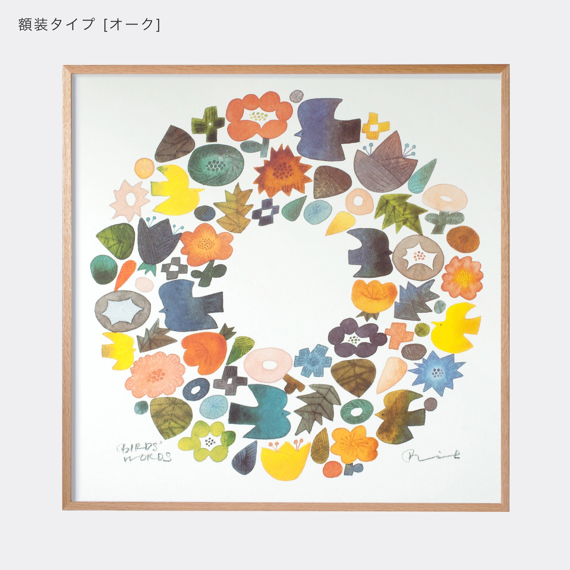 ポスター 60cm / WREATH – BIRDS' WORDS