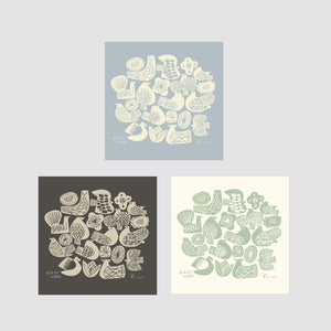 シルクスクリーン 20cm / BIRDS AND FLOWERS – BIRDS' WORDS