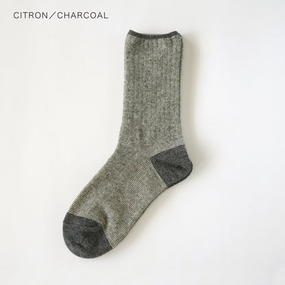 TAURUS / 牡牛座 細ボーダーリブソックス（ウール）