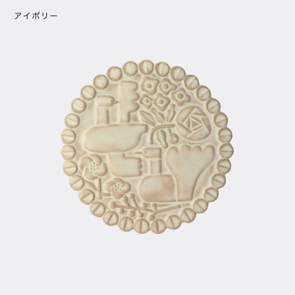CERAMIC RELIEF PLATE / CIRCLE
