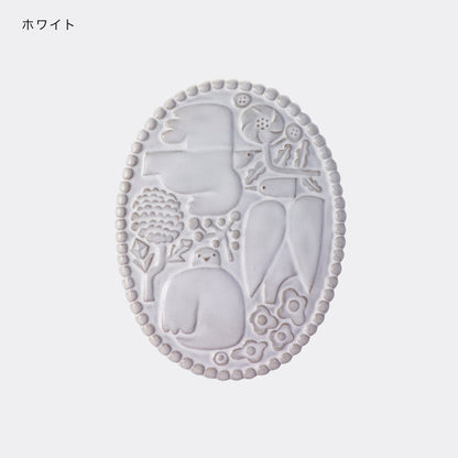 CERAMIC RELIEF PLATE / ELLIPSE