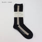 [KARMAN LINE] GEMINI /23-25cm 双子座 ライン配色ソックス（リネン）