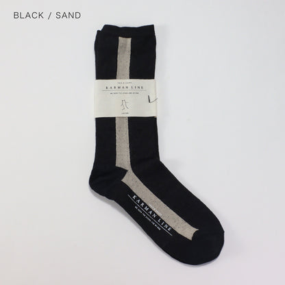 GEMINI /23-25cm 双子座 ライン配色ソックス（リネン）