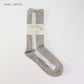 GEMINI /23-25cm 双子座 ライン配色ソックス（リネン）
