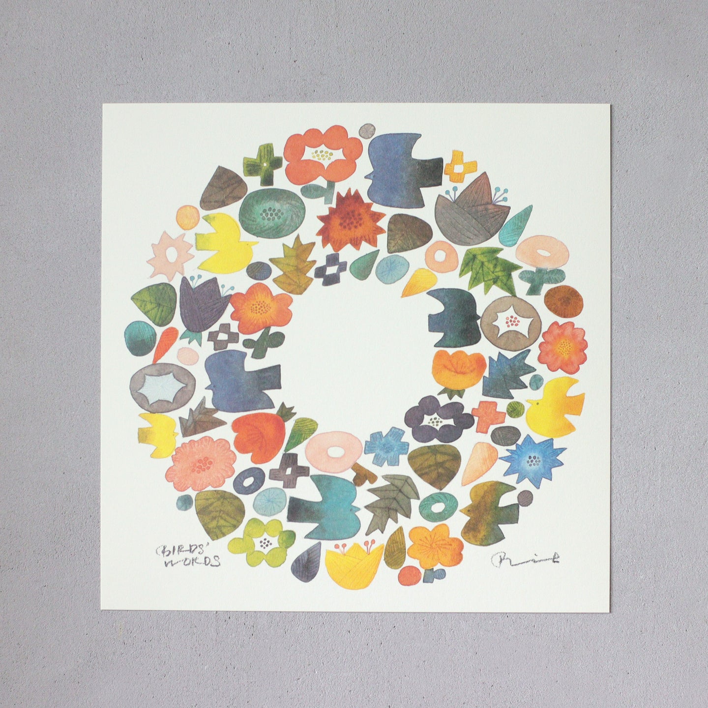 ポスター 30cm / WREATH – BIRDS' WORDS